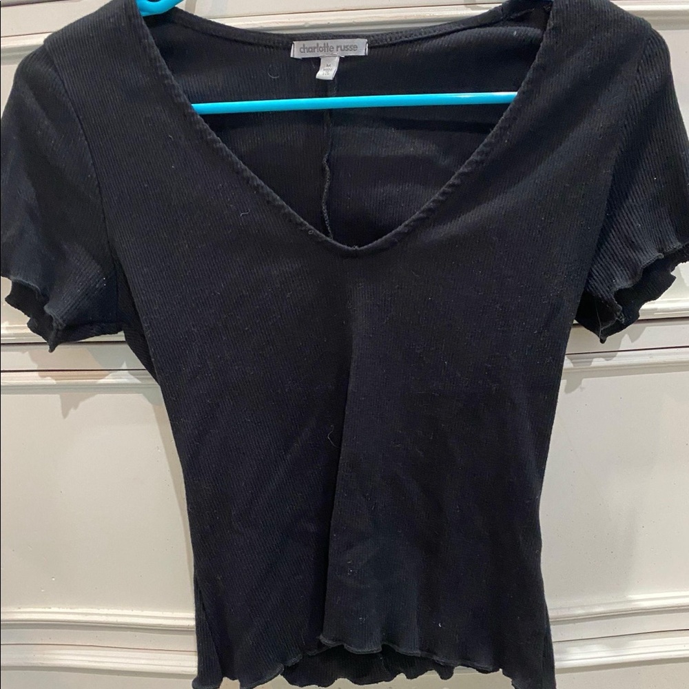 Black v neck top